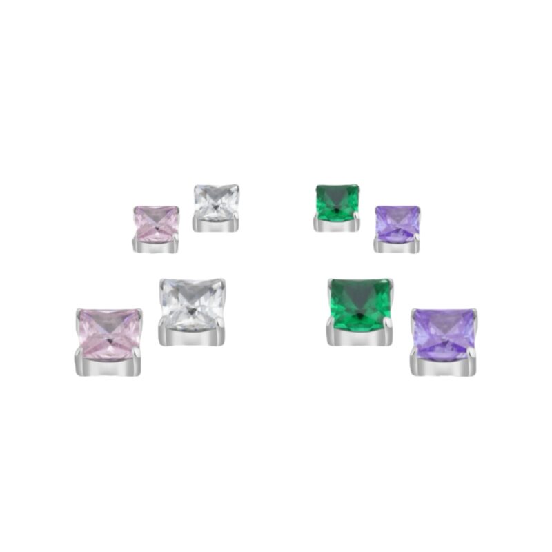 Labret Aufsatz Zirkonia Stein Quadratschliff