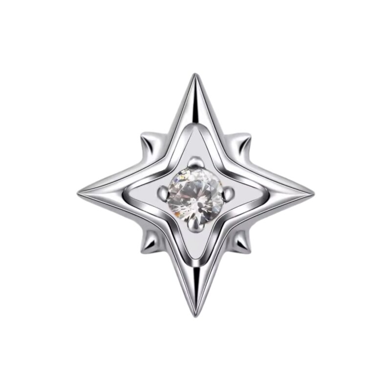 Labret Aufsatz Stern mit Zirkonia Stein