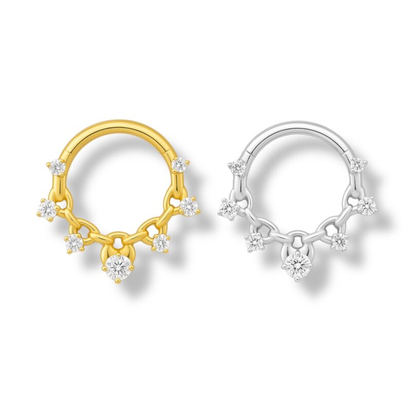 Titan Clicker Ring Kettendesign besetzt