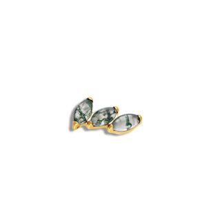 Labret Aufsatz Jadestein Zweig