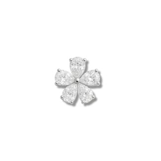 Labretaufsatz Blume mit besetzten Zirkoniasteinen