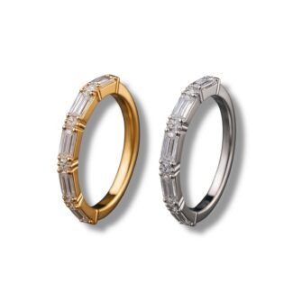 Segmentclicker Ring besetzt mit Zirkoniasteinen