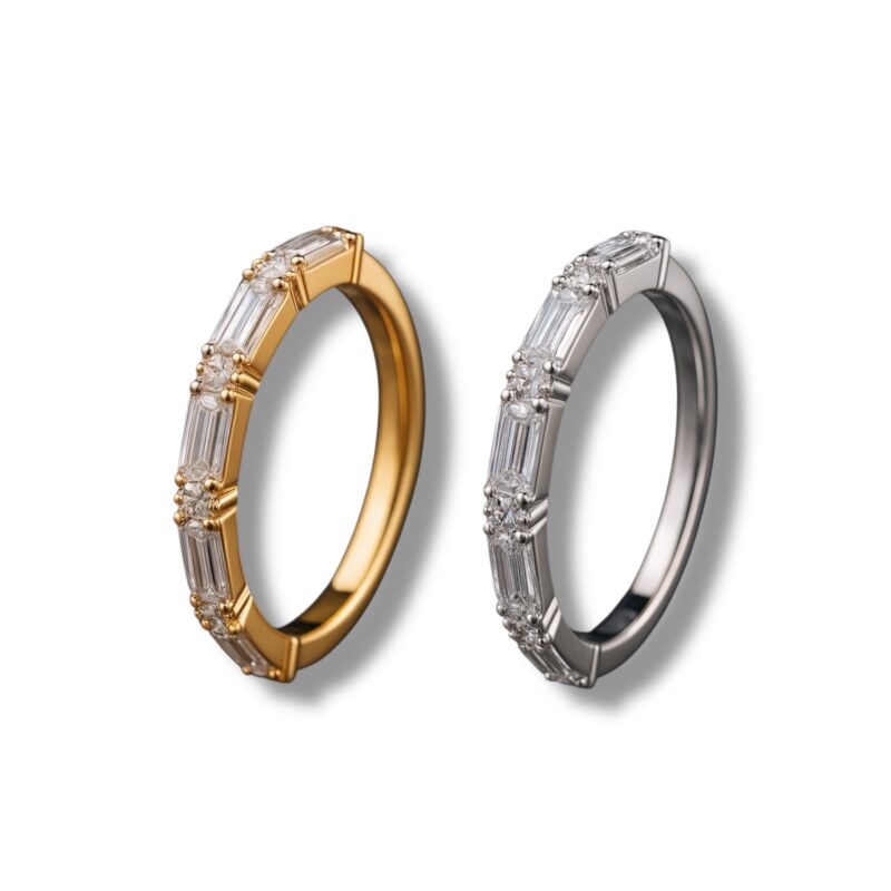 Segmentclicker Ring besetzt mit Zirkoniasteinen