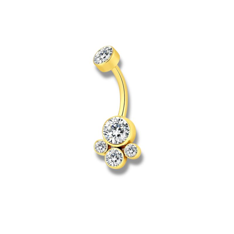 LCP UNIQUE LINE Bauchnabelstecker mit Zirkoniabesatz