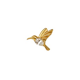 Labretaufsatz Kolibri mit Zirkonistein