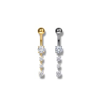 Bauchnabelstecker Zirkoniasteinkette