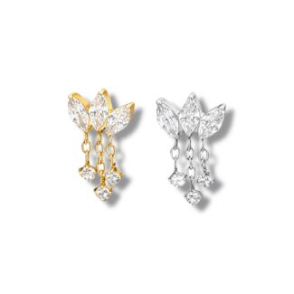 Labretaufsatz 3 Zirkoniasteine