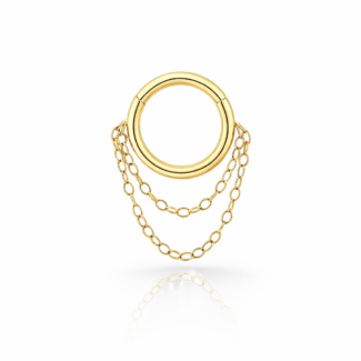 Segment Clicker Ring mit Kette