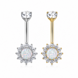 Bauchstecker mit Opal
